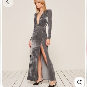Reformation Onyx Velvet Gown